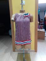 blouse soie bleu blanc rouge taille 38, Ophalen of Verzenden, Gedragen, Maat 38/40 (M), Blauw