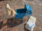 Poppenwagen jaren 50 blauw, Ophalen
