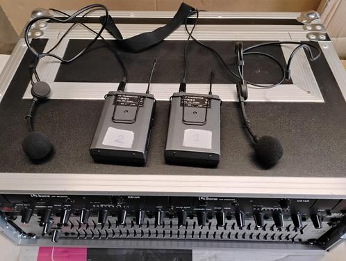 Headsetmicrofoons met ontvangers in flightcase, Muziek en Instrumenten, Versterkers | Keyboard, Monitor en PA, Zo goed als nieuw