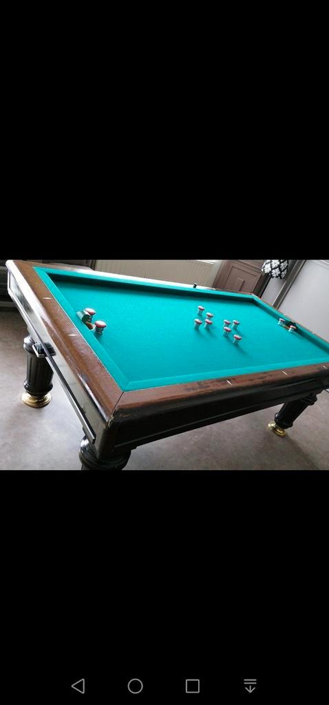 Billard à claquettes en excellent état, 6 cm d'épaisseur, bo, Sports & Fitness, Billards & Billards américains, Utilisé, Table de billard