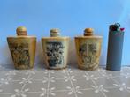 3 erotische Chinese snuifflesjes, ca 1880-1920, Enlèvement