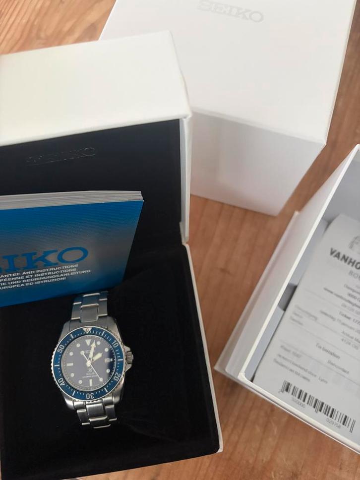 Seiko Prospex Solar - Blauw, Handtassen en Accessoires, Horloges | Heren, Gebruikt, Polshorloge, Seiko, Staal, Staal, Ophalen