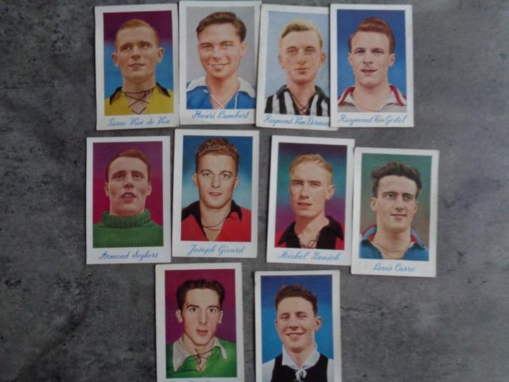 Voetbal prenten DE BEUKELAAR ANNO FIFTIES 50S 10X, Hobby en Vrije tijd, Stickers en Plaatjes, Zo goed als nieuw, Verzenden