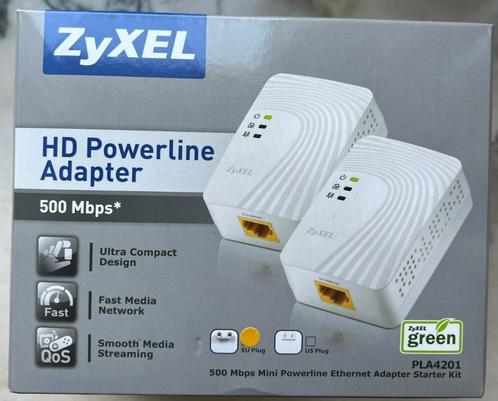 ZyXEL HD Powerline Adapter Kit 500Mbit, Informatique & Logiciels, Adaptateurs powerline, Comme neuf, Enlèvement ou Envoi