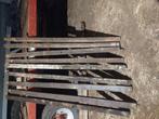 50 tal eiken balken +- 2.40 meter lang 8-10 cm dik, Doe-het-zelf en Bouw, Ophalen of Verzenden, Zo goed als nieuw, Eiken