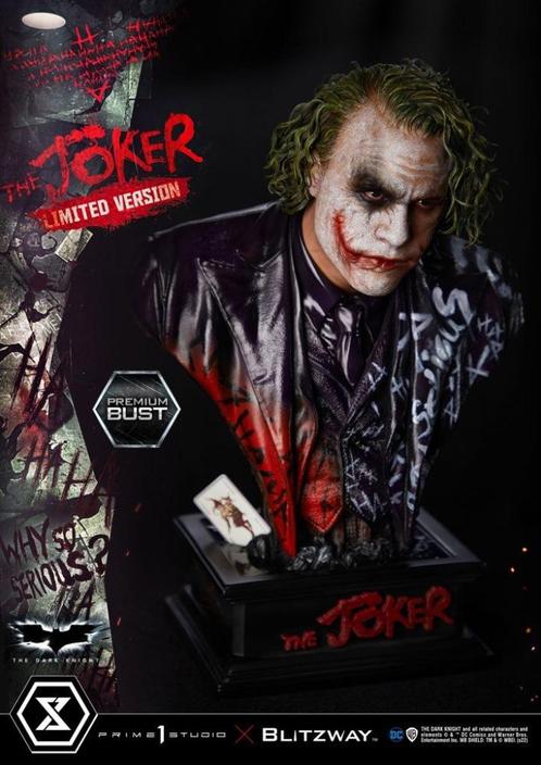 Buste Premium The Dark Knight Le Joker Version Limitée 26 cm, Collections, Cinéma & Télévision, Neuf, Film, Enlèvement ou Envoi