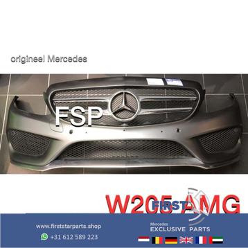 W205 AMG Voorbumper C43 origineel c klasse 2014-2018 grijs beschikbaar voor biedingen