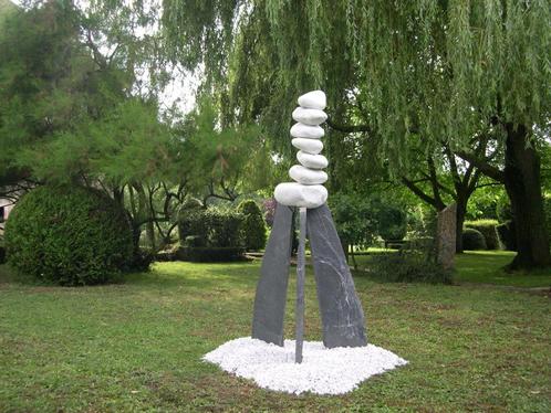 Sculpture zen marbre schiste ardoisier pour jardin, Tuin en Terras, Tuinbeelden, Zo goed als nieuw, Ophalen of Verzenden