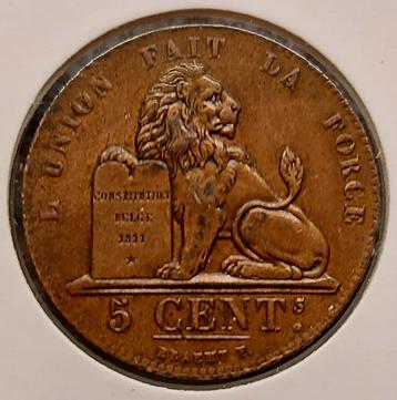 5 Cent 1833 Leopold I / Mooie kwaliteit 