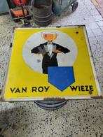 Reclame bord emaille Van ROY Wieze 1952, Verzamelen, Ophalen