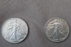 Half dollar 1941+1 942 liberty, Timbres & Monnaies, Série, Enlèvement ou Envoi, Argent, Amérique du Nord