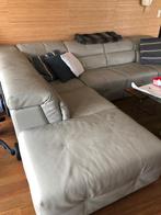 Lederen hoekzetel, Huis en Inrichting, Ophalen, Gebruikt, Leer, Modern