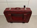 Vintage koffer - bordeaux rood, Ophalen, Gebruikt, Overige materialen