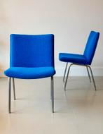 Airport chair by Hans J Wegner, Denmark, 1960s, Ophalen, Twee, Blauw, Zo goed als nieuw
