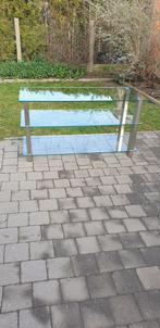 Tafel glas/inox., Glas, Zo goed als nieuw, Ophalen