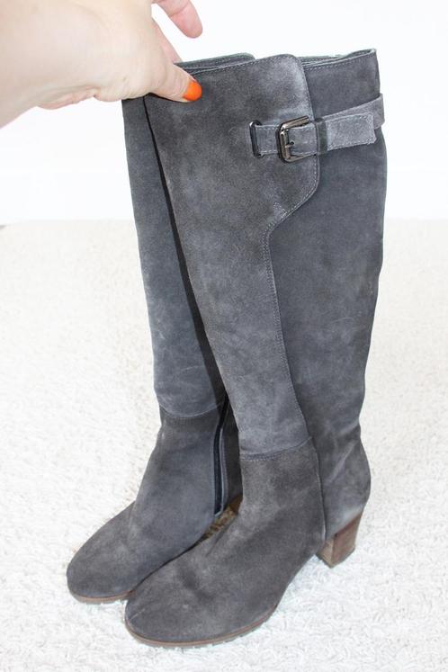 Belles bottes Antonio Moretto en daim (taille 38) -S2 €70, -, Vêtements | Femmes, Chaussures, Comme neuf, Bottes hautes, Gris