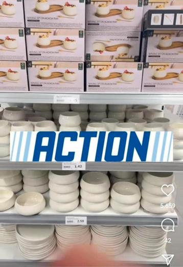 Ik zoek dit servies van action, Enlèvement ou Envoi, Comme neuf