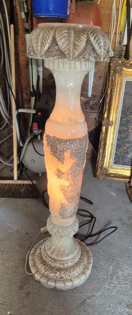 Mooi  Chinese staande lamp/zuil wiseman figuren, Antiek en Kunst, Curiosa en Brocante, Ophalen