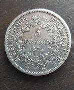 Munt 5 Franse Franc 1873, Ophalen of Verzenden, Frankrijk, Losse munt, Zilver