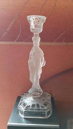 Très beau bougeoir en verre pressé moulé, Ophalen of Verzenden, Glas