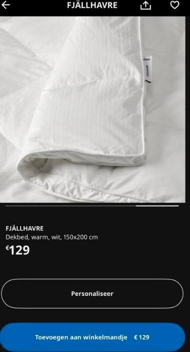 FJALLHAVRE 200x200, Maison & Meubles, Chambre à coucher | Linge de lit, Comme neuf, Enlèvement