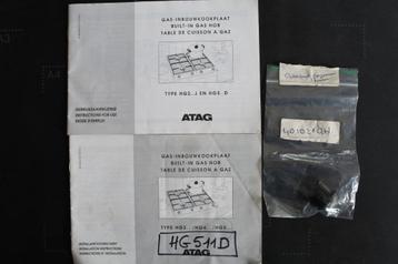 Gas inbouwkookplaat ATAG diverse kleine losse onderdelen