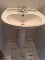 Witte lavabo op voet, Ophalen, Gebruikt