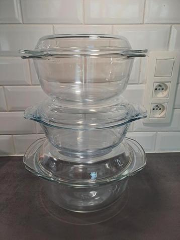 3 pyrex kommen, Enlèvement, Comme neuf