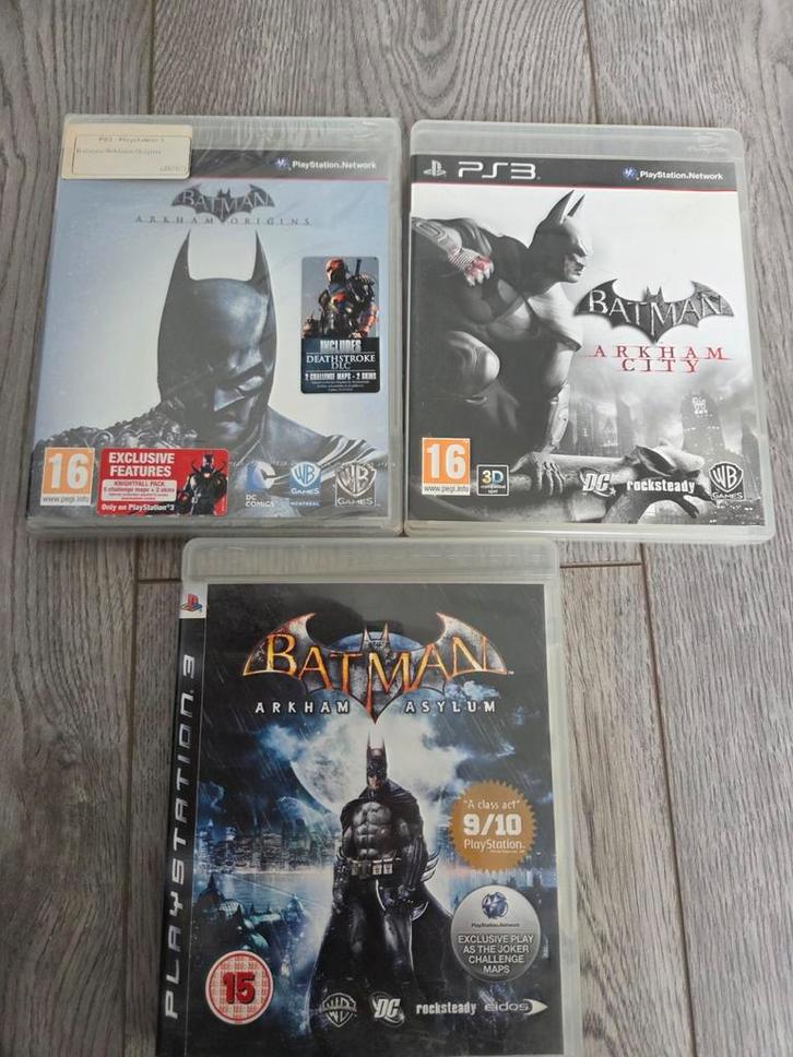 PS3 Batman: Arkham City,  Arkan asylum en  Arkam origins, Games en Spelcomputers, Games | Sony PlayStation 3, Overige genres, Vanaf 12 jaar