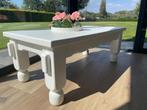 Eikenhouten salontafel wit, Huis en Inrichting, Tafels | Salontafels, 100 tot 150 cm, Eikenhout, Zo goed als nieuw, Minder dan 50 cm