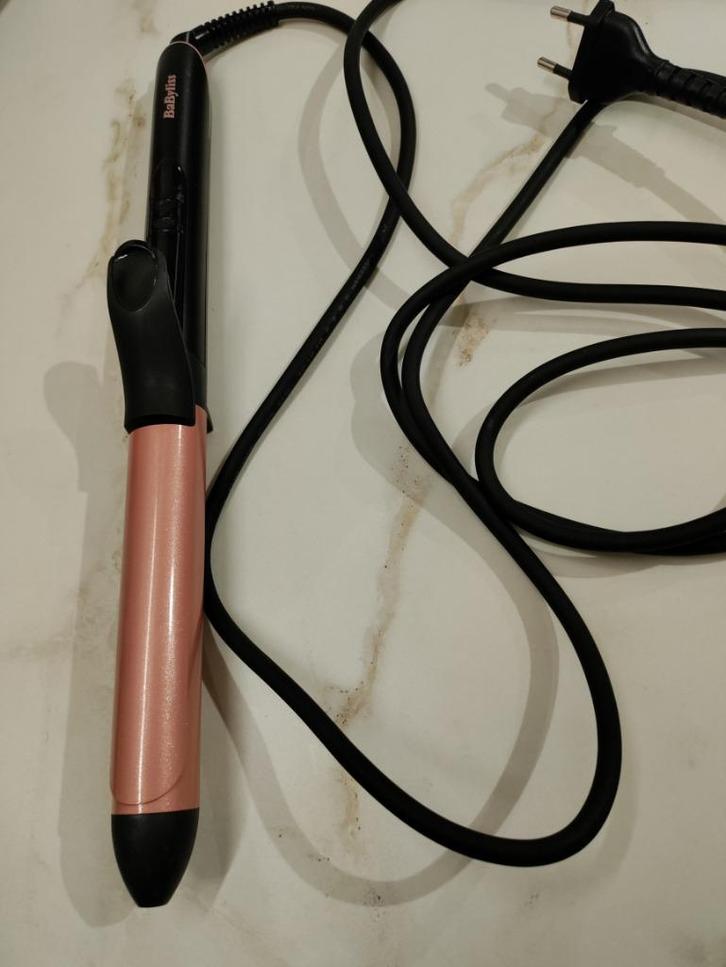 BaByliss krultang 25 mm REF C451E zwart/roze, Handtassen en Accessoires, Uiterlijk | Haarverzorging, Zo goed als nieuw, Krultang of Stijltang