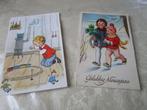 2 Vintage Postkaarten "Kindjes"  Gelukkig Nieuwjaar, Affranchie, Enfants, Enlèvement ou Envoi