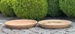 Italiaanse terracotta onderschalen - uitstekende staat, Tuin en Terras, Ophalen, Zo goed als nieuw, Terracotta, Tuin