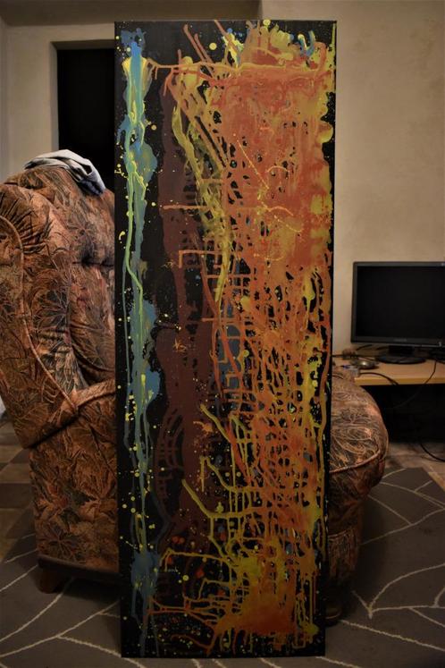 Abstract schilderij vullen en kleuren, door joky kamo, Antiek en Kunst, Kunst | Schilderijen | Abstract, Ophalen