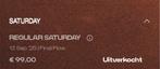 REGULAR SATURDAY voodoo village FESTIVAL 1 ticket
