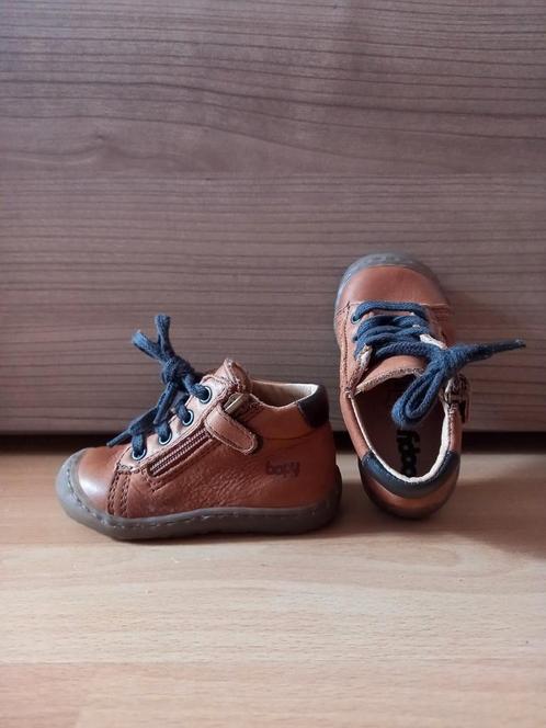 Nieuwe cognac bruine lederen babyschoentjes Bopy maat 19, Kinderen en Baby's, Kinderkleding | Schoenen en Sokken, Nieuw, Schoenen
