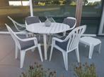 Table de jardin pliable, chaises avec coussins, table basse, Ophalen, Zo goed als nieuw