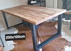 Tafel, 200 cm of meer, Zo goed als nieuw, Vier personen, Industrieel