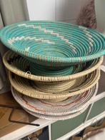 Senegalese gevlochten manden 40 cm diameter, Antiek en Kunst, Ophalen of Verzenden