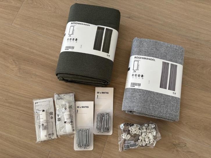 Gordijnen IKEA + accessoires, Huis en Inrichting, Overige Huis en Inrichting, Ophalen