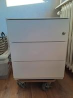 Witte ladekast bureau - incl sleutel, Ophalen, Minder dan 50 cm, Nieuw, 3 of 4 laden