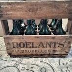 Roelants oude krat met bierflesjes, Antiek en Kunst, Ophalen