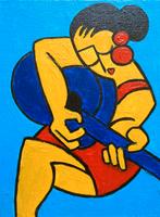 Peinture « Fille à la guitare », Envoi