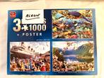 3 puzzels King 1000 stuks, Ophalen of Verzenden, 500 t/m 1500 stukjes, Nieuw, Legpuzzel
