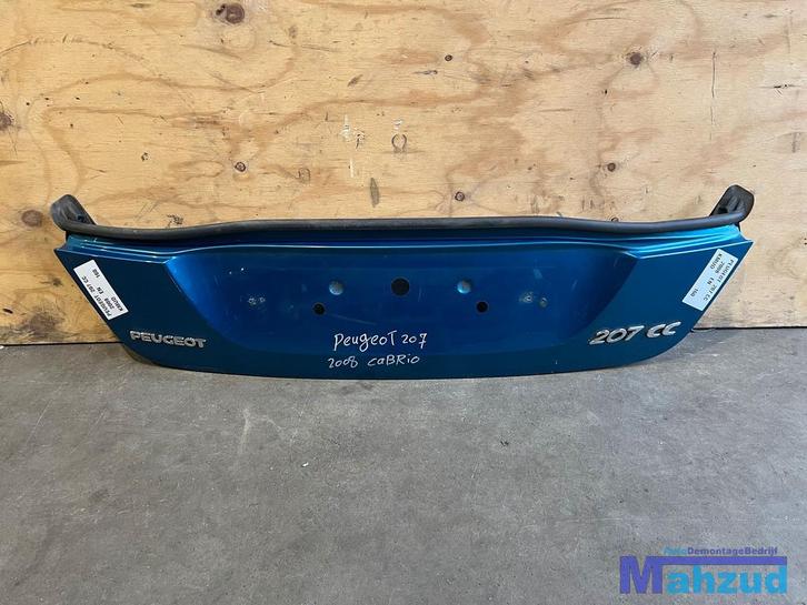 PEUGEOT 207 CC BLAUW KMUD achterklep plaat 2007-2015, Auto-onderdelen, Carrosserie, Achterklep, Peugeot, Achter, Gebruikt, Ophalen of Verzenden