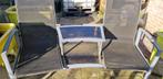 Tuinbank voor 2 personen (met tafeltje in het midden), Tuin en Terras, Ophalen, Aluminium