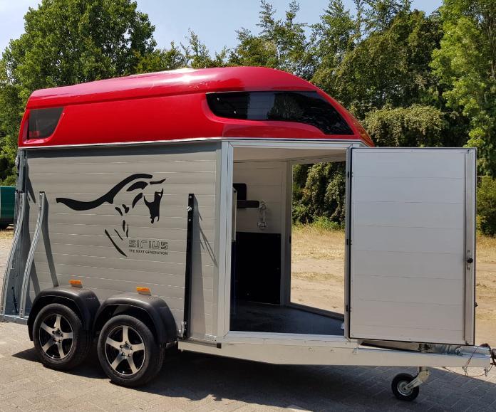 ALUMINIUM 2-paards+ ZADELKAMER, Dieren en Toebehoren, Paarden en Pony's | Trailers en Aanhangwagens, Nieuw, 2-paards trailer, Aluminium