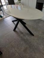 tafel marmer 1.80x90 wit ovaal, Huis en Inrichting, Tafels | Eettafels, Ophalen, Overige materialen, 50 tot 100 cm, Zo goed als nieuw