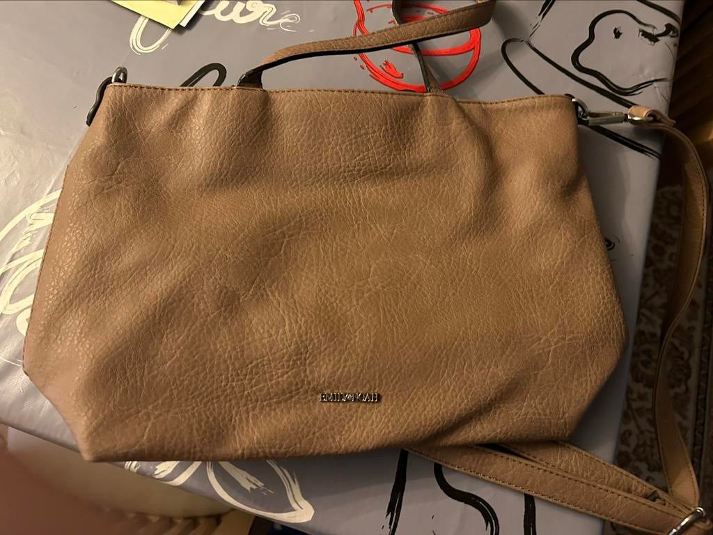 Beige handtas, Ophalen, Gebruikt, Beige