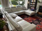 Uniek Wit lederen Stressless hoeksalon met chaise longue, Huis en Inrichting, Ophalen, Leer